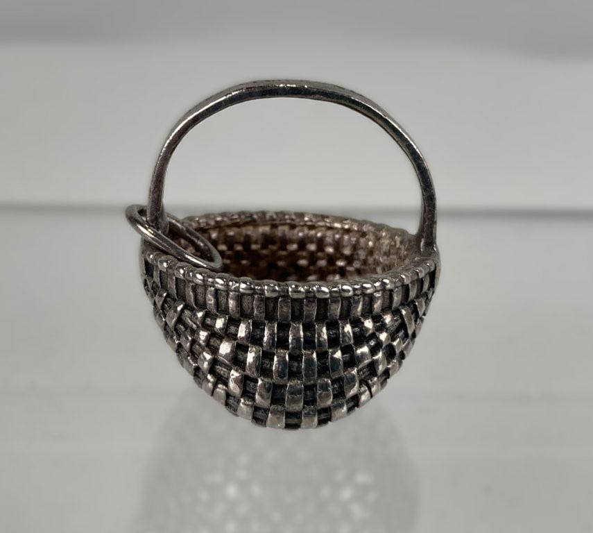 Sterling Silver Brown County Basket Charm - 4