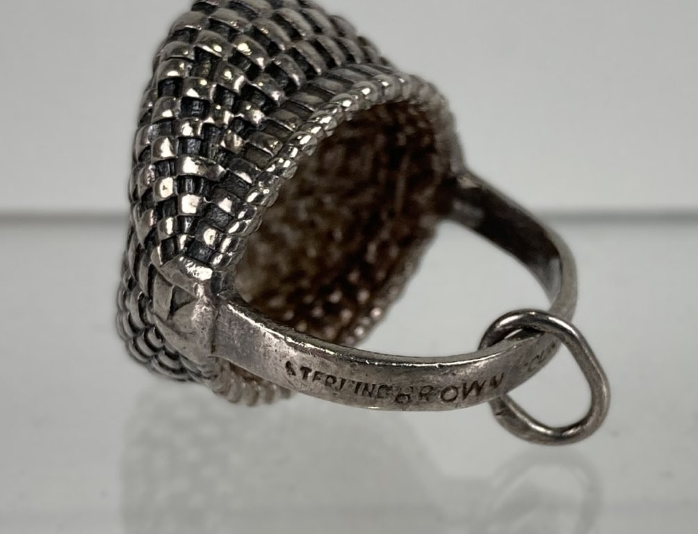Sterling Silver Brown County Basket Charm - 7