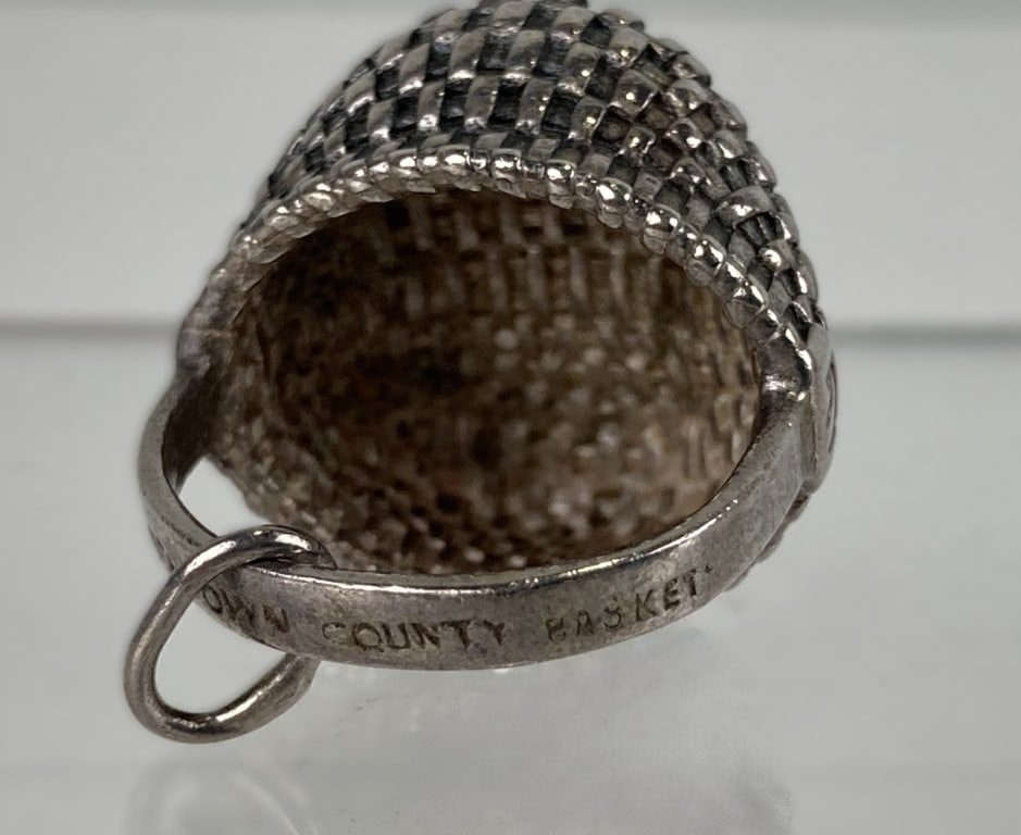 Sterling Silver Brown County Basket Charm - 8