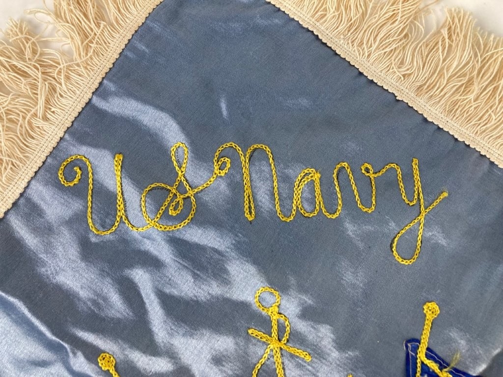 Mid-Century US Navy Souvenir Pillow Sham - 3