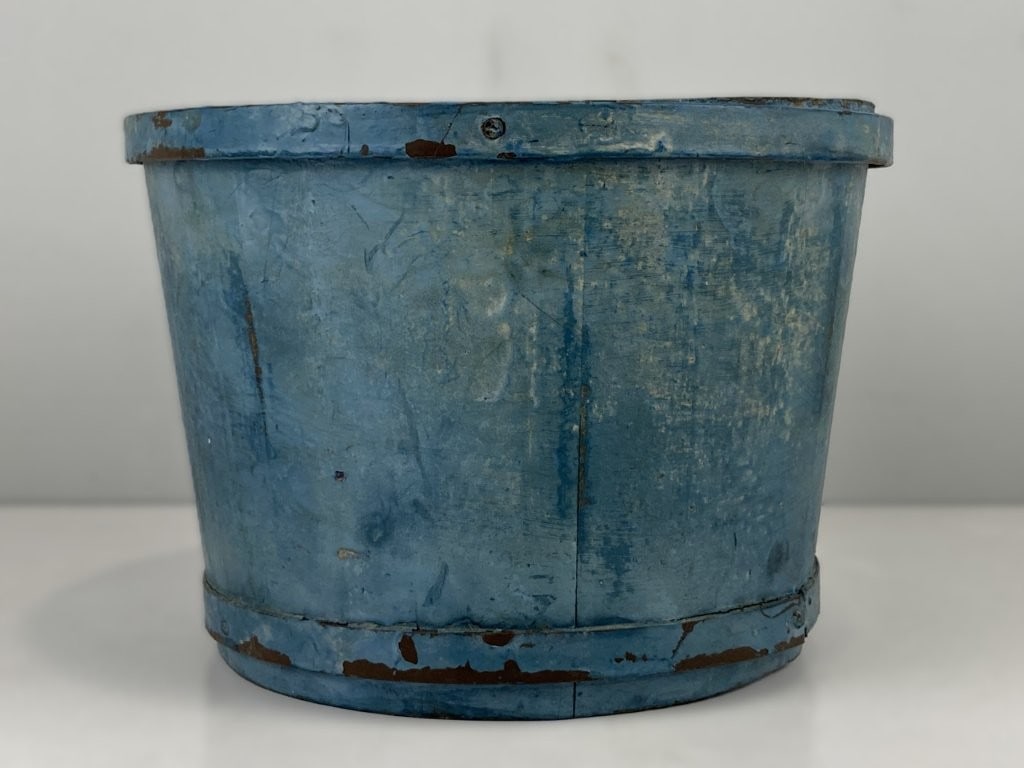 Blue Country Wood Bucket - 2