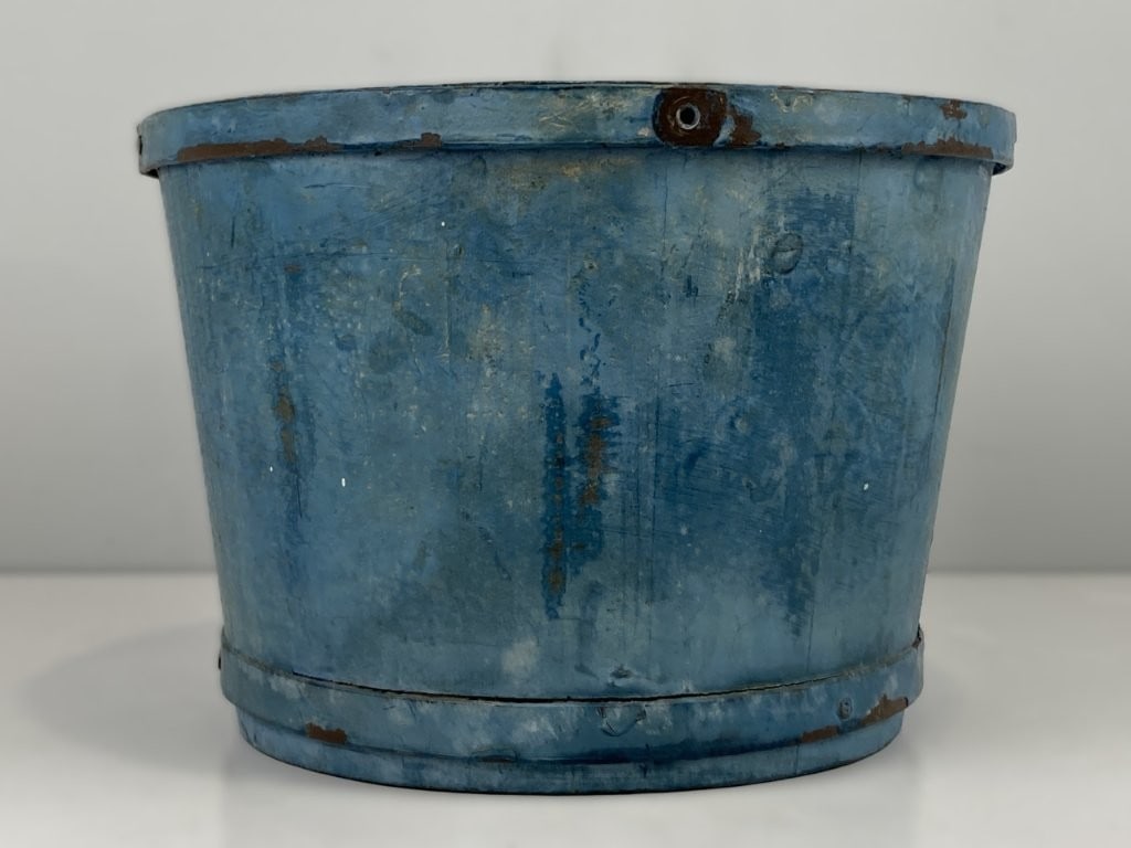 Blue Country Wood Bucket - 3