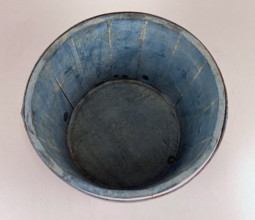 Blue Country Wood Bucket - 4