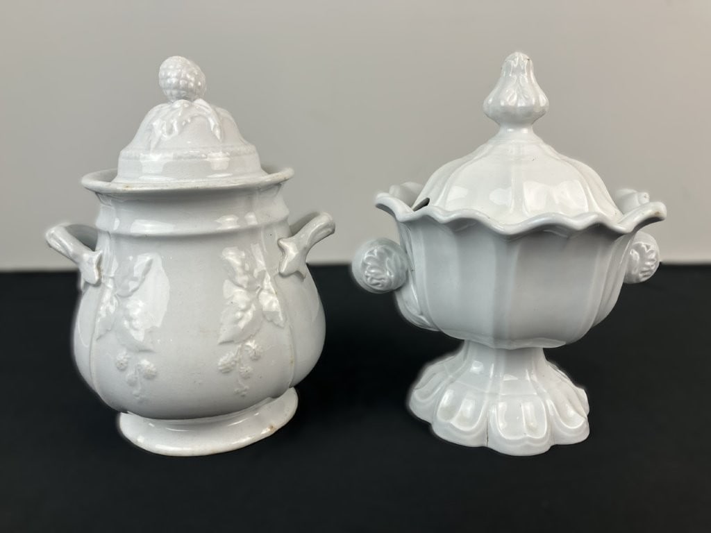 Ironstone Sauce Tureen and Sugar Bowl - 7