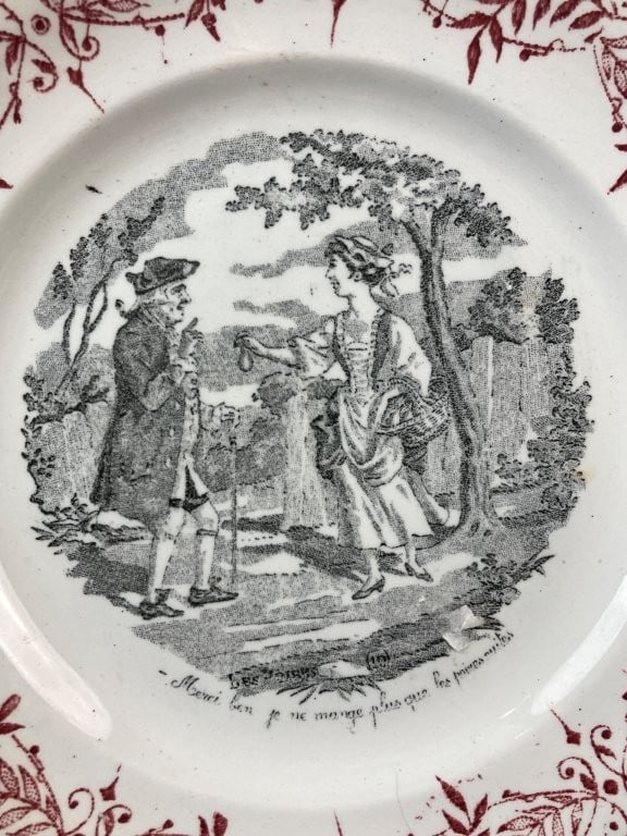 Assorted Red Transferware China - 3