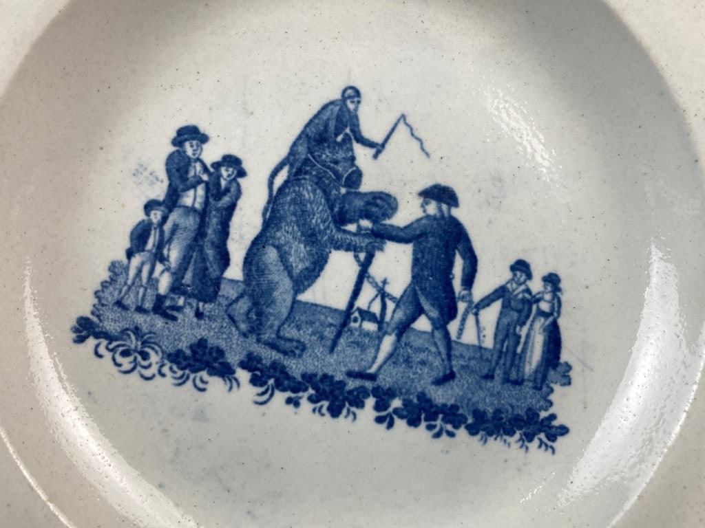 Blue Featheredge Dancing Bear Plate - 2