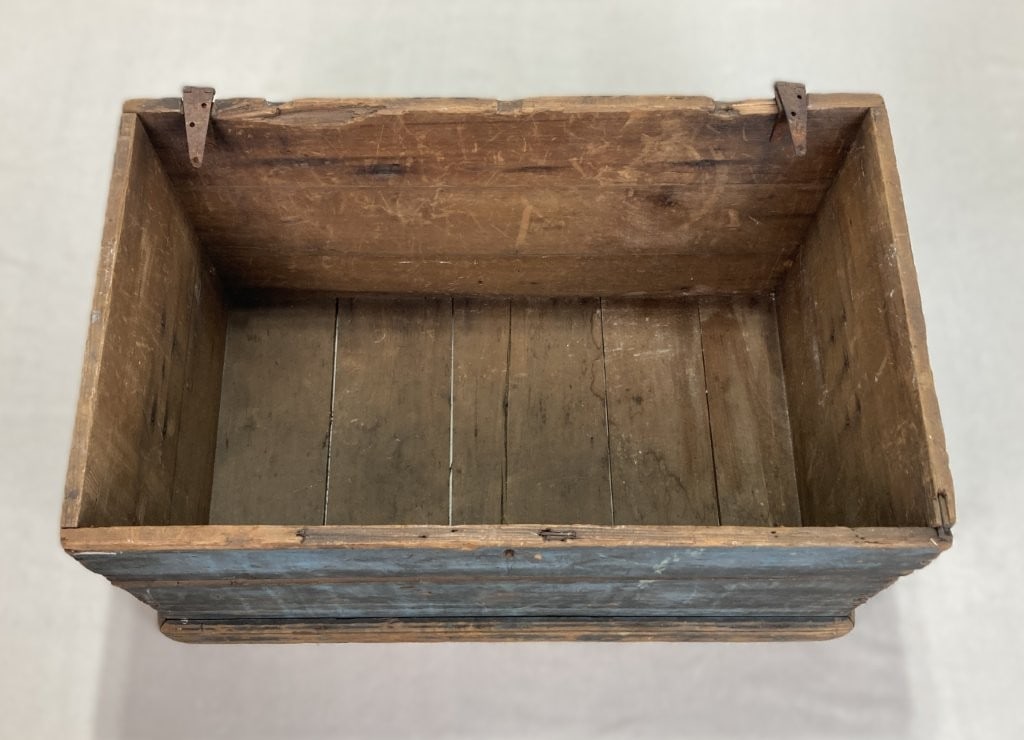 Blue-Painted Blanket Chest - 2
