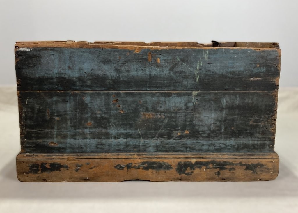 Blue-Painted Blanket Chest - 3