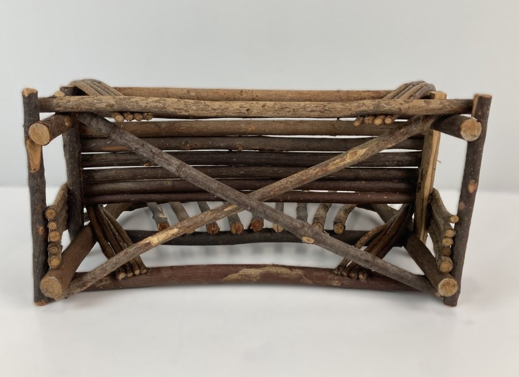 Folk Art Twig Bench - 6