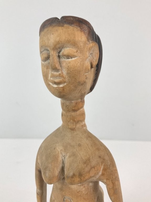 Hand-Carved African Fertility Figure - 2