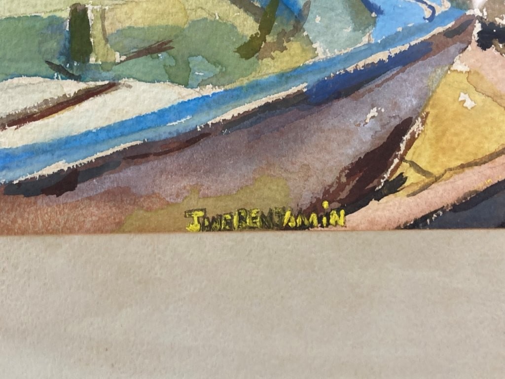 Mid-Century Modern, Ship at Dock, Watercolor - 3