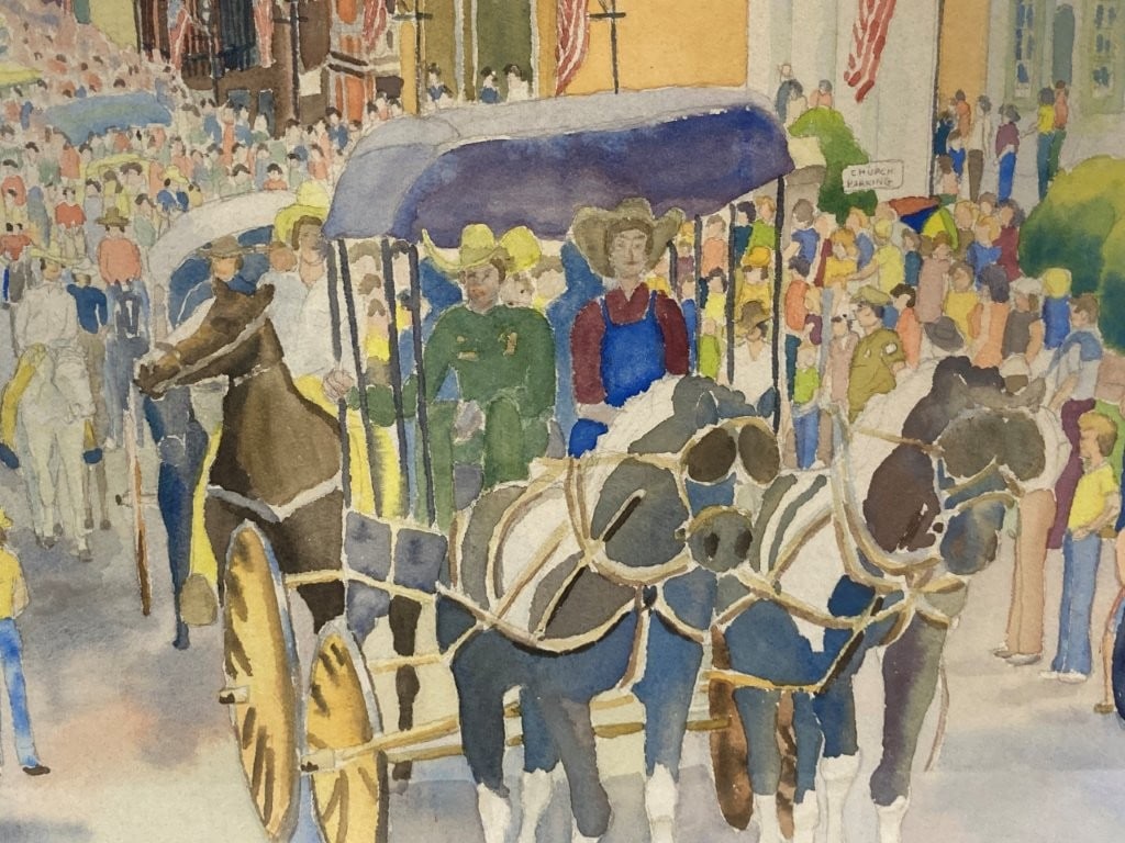 Mid-Century Modern, Independence Day Parade, Watercolor - 2
