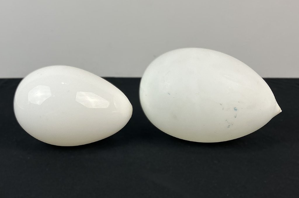 Hand-Blown Milk Glass Eggs - 2
