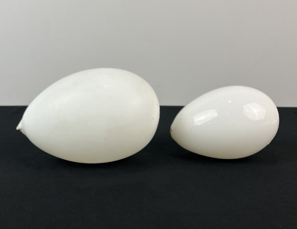 Hand-Blown Milk Glass Eggs - 4