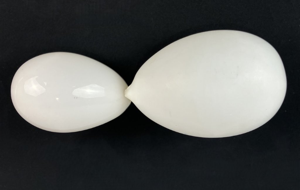 Hand-Blown Milk Glass Eggs - 7