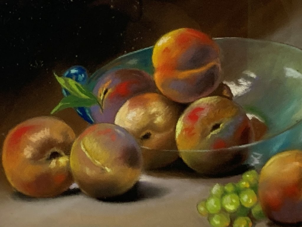 Mid-Century Modern, Fruit Still Life, Oil Pastel - 2