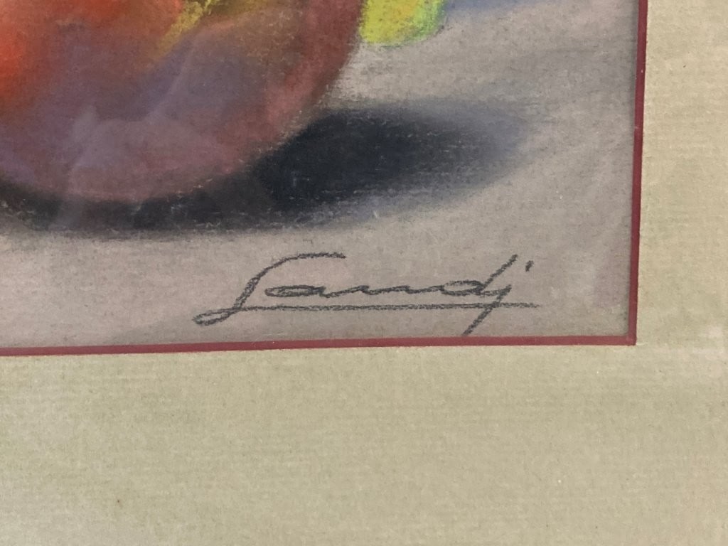 Mid-Century Modern, Fruit Still Life, Oil Pastel - 3