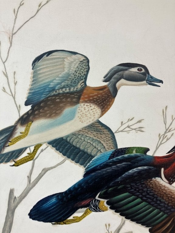 Ducks in Flight, Wildlife Oil Painting - 2