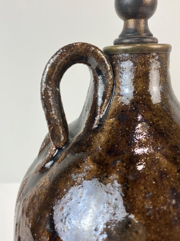 Glazed Stoneware Jug Table Lamp - 2