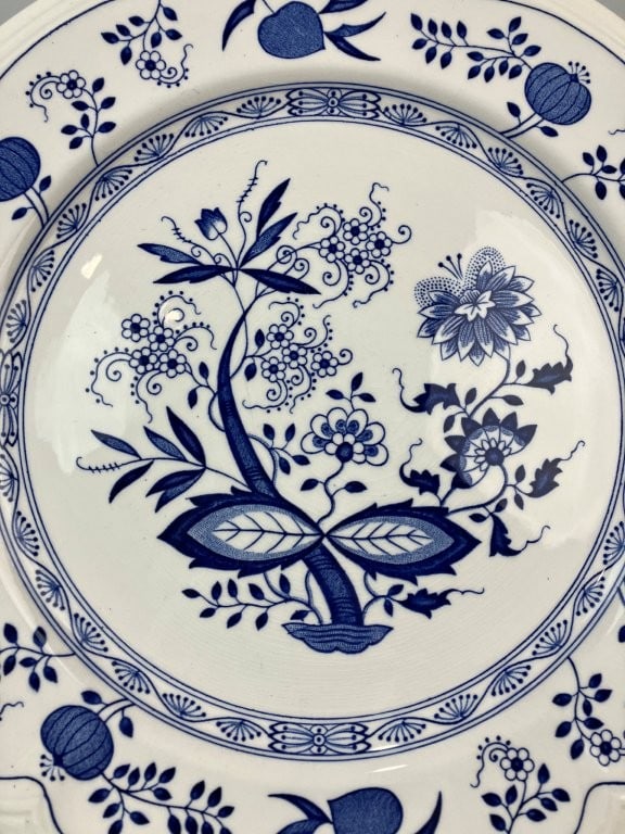 Japanese Ironstone Blue Onion Platter - 2