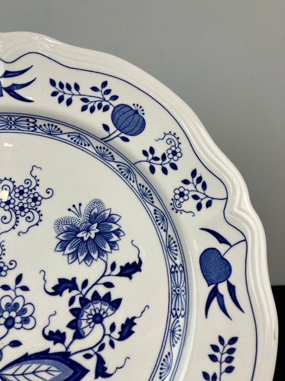 Japanese Ironstone Blue Onion Platter - 3