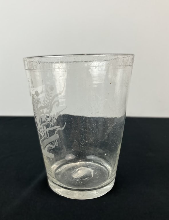 Stiegl-Type Blown Flint Glass Flip Tumbler - 3