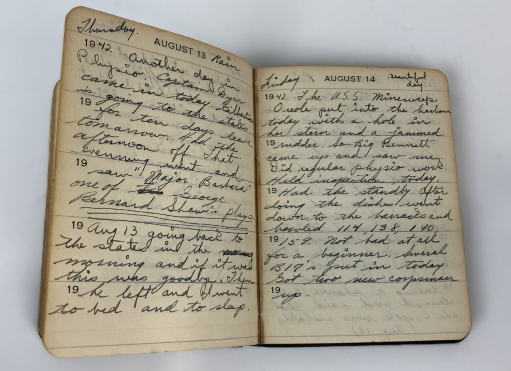 World War II Era U.S. Navy Personal Service Diary - 3