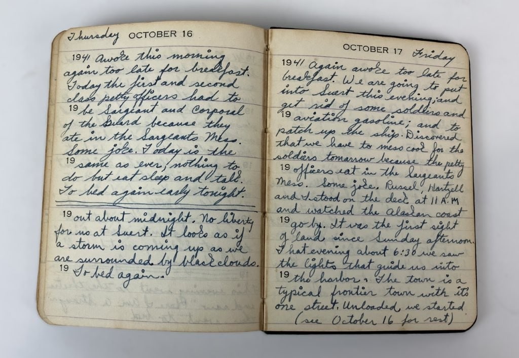 World War II Era U.S. Navy Personal Service Diary - 4