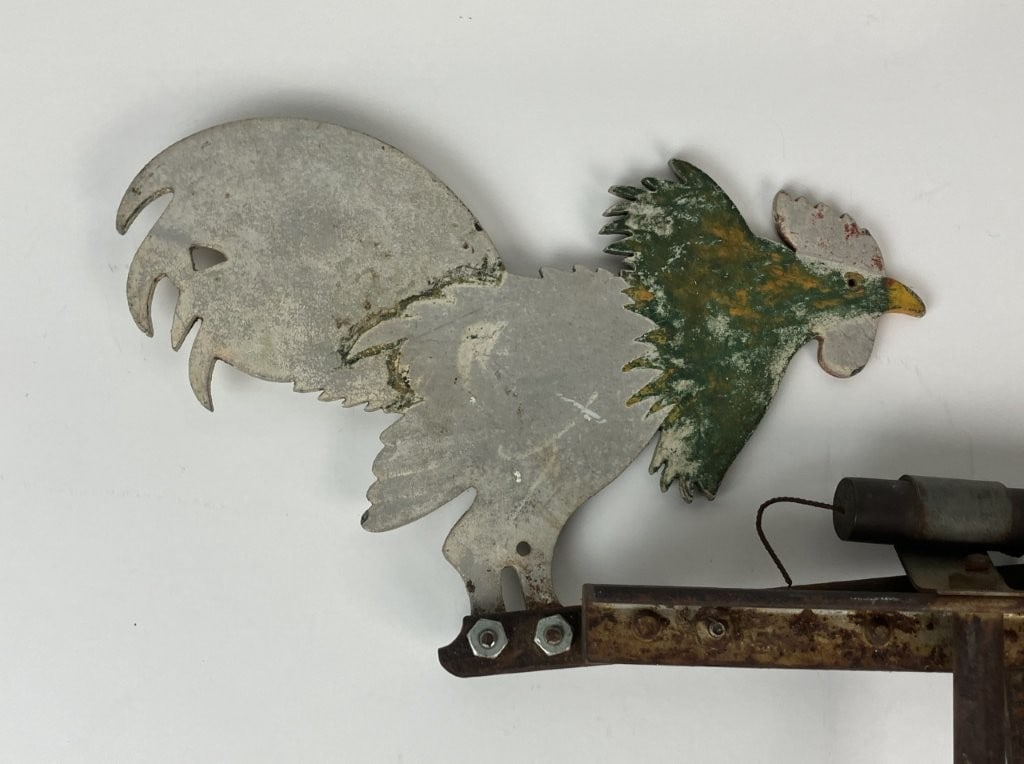 Folk Art Rooster and Chicken Whirligig Parts - 5