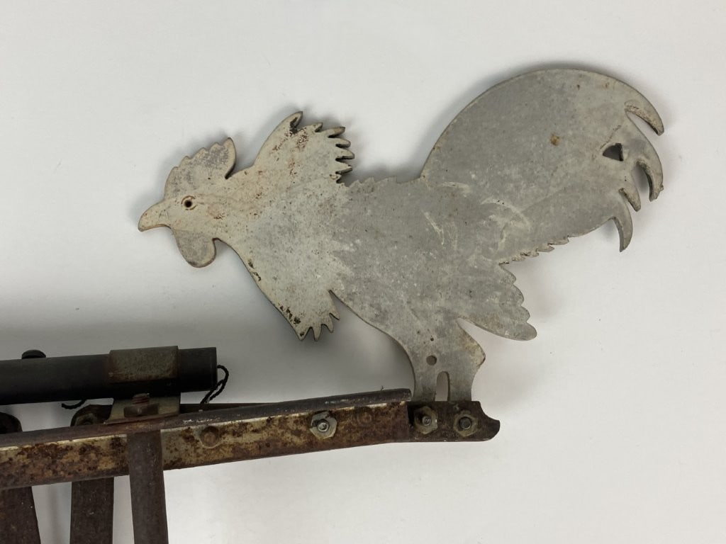 Folk Art Rooster and Chicken Whirligig Parts - 6