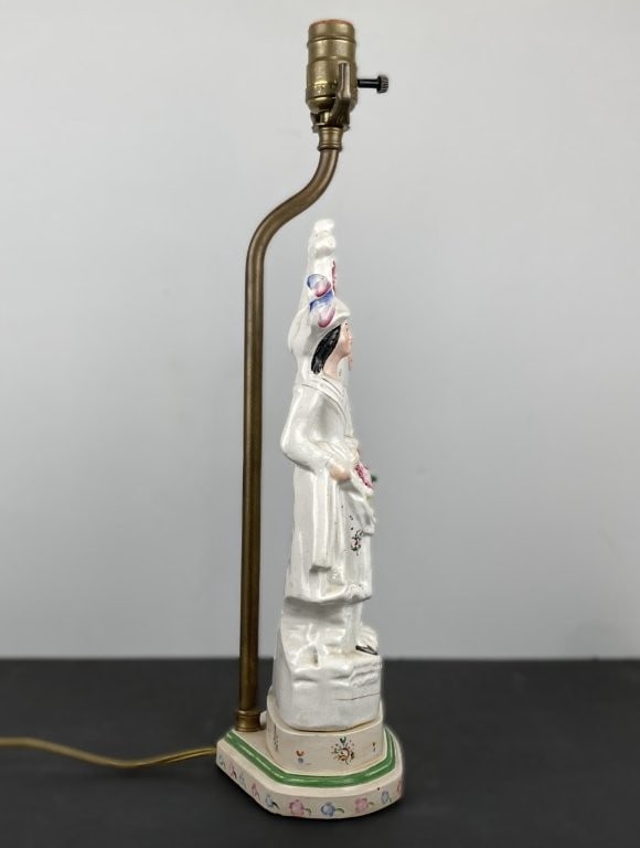 Staffordshire Porcelain Figural Table Lamp - 6