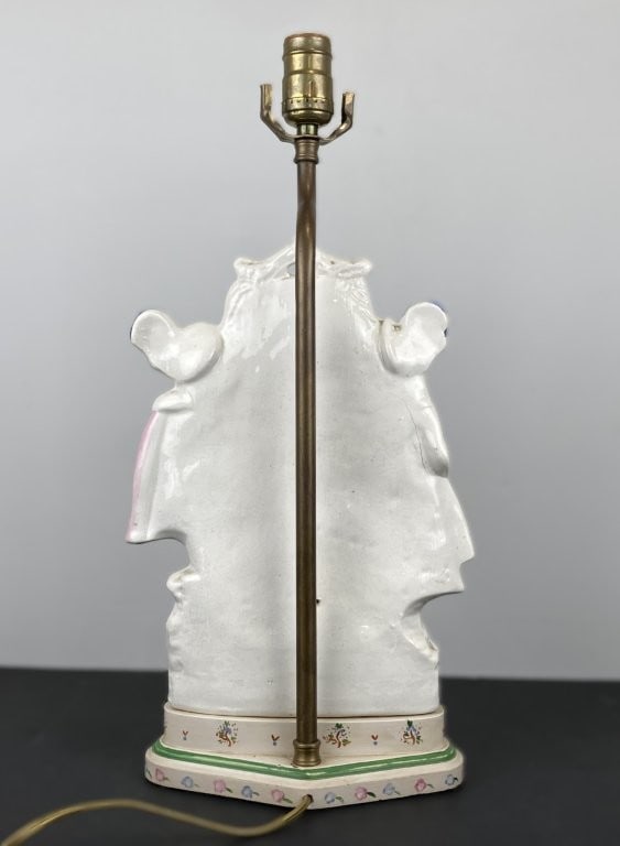 Staffordshire Porcelain Figural Table Lamp - 7