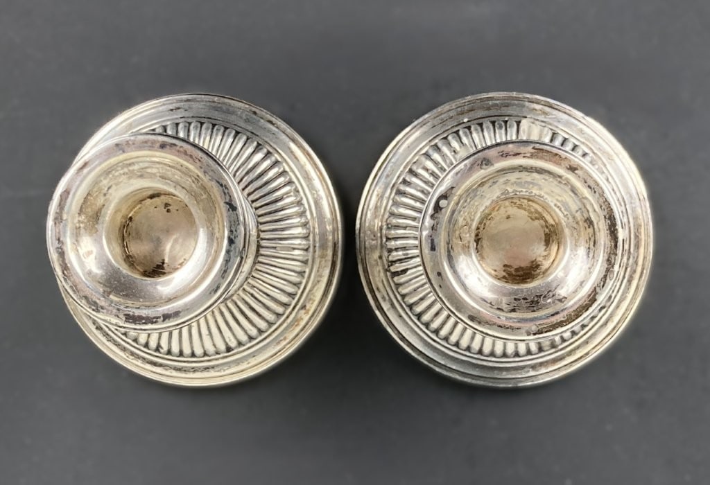 Pair of Hamilton Weighted Sterling Candlesticks - 4