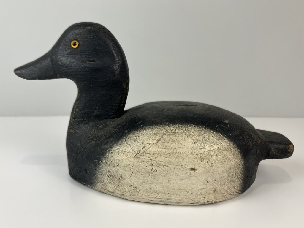 Blue Bill Drake Wooden Duck Decoy - 2