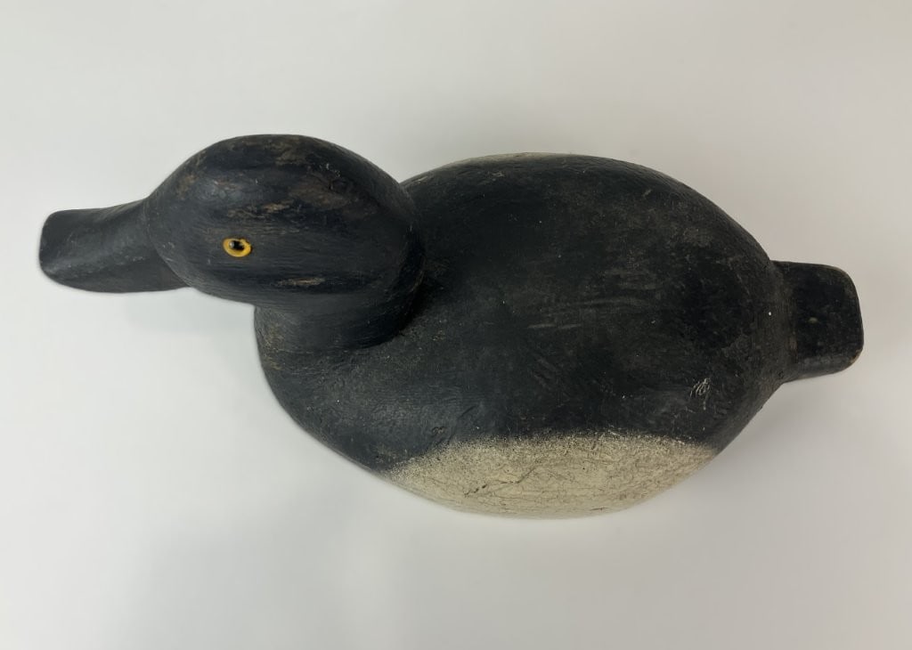 Blue Bill Drake Wooden Duck Decoy - 7