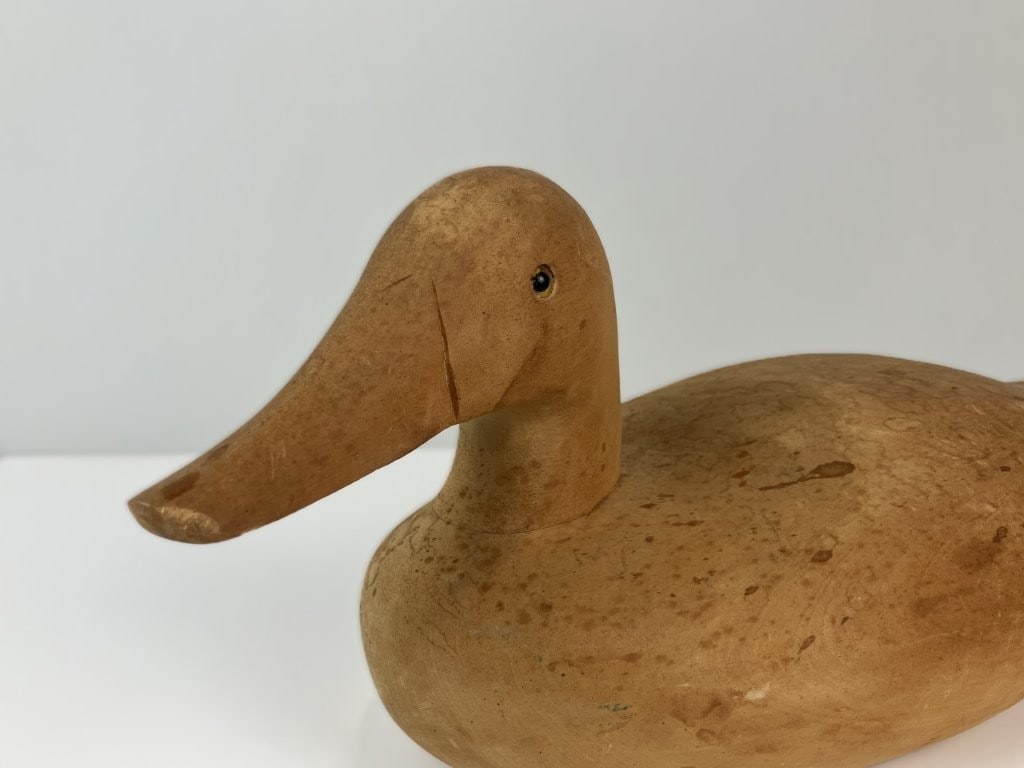 Hand-Carved Wooden Duck Decoy - 2