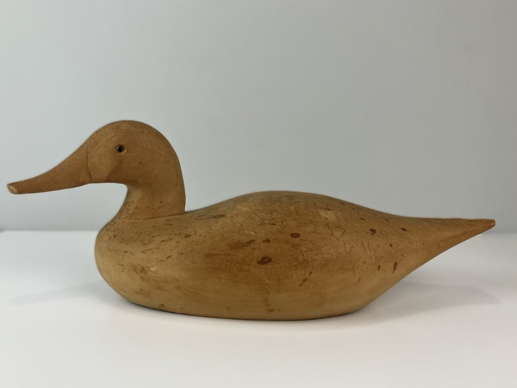 Hand-Carved Wooden Duck Decoy - 3