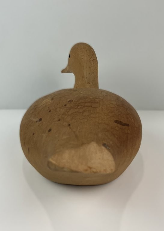 Hand-Carved Wooden Duck Decoy - 4