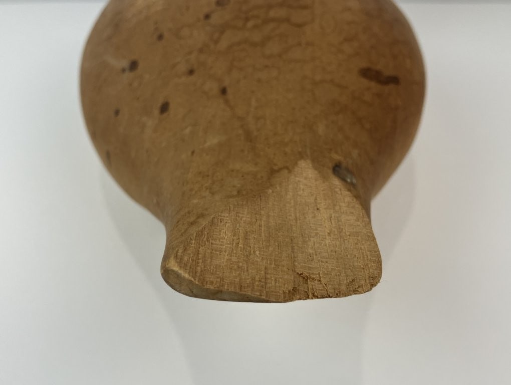 Hand-Carved Wooden Duck Decoy - 5
