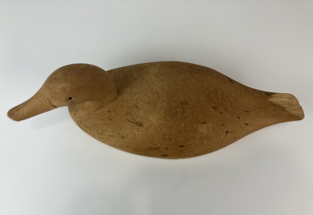 Hand-Carved Wooden Duck Decoy - 8