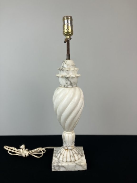Carved Alabaster Lamp (1 of 6)