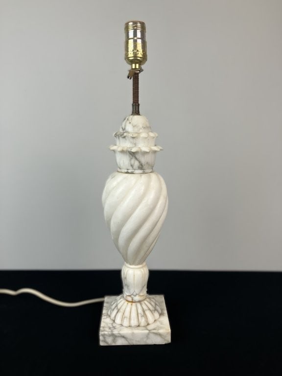 Carved Alabaster Lamp - 2