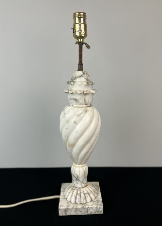 Carved Alabaster Lamp - 4