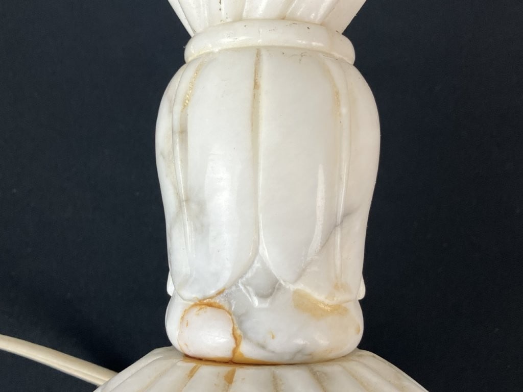 Carved Alabaster Lamp - 6