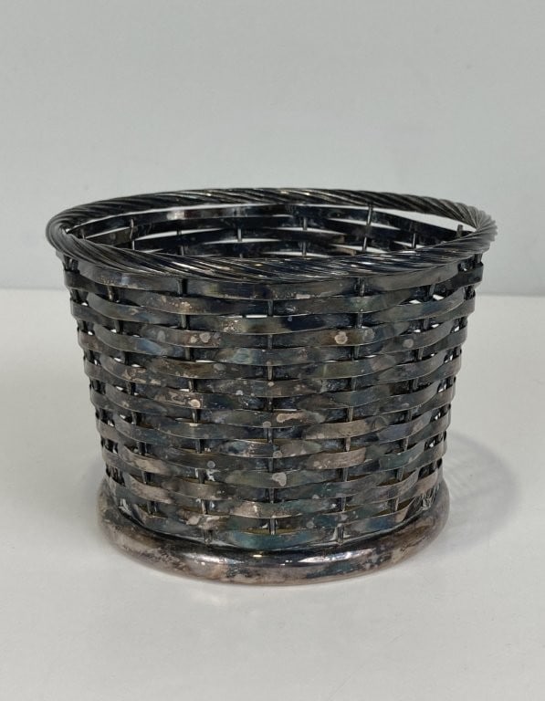 Gorham Silverplate Woven Basket - 4