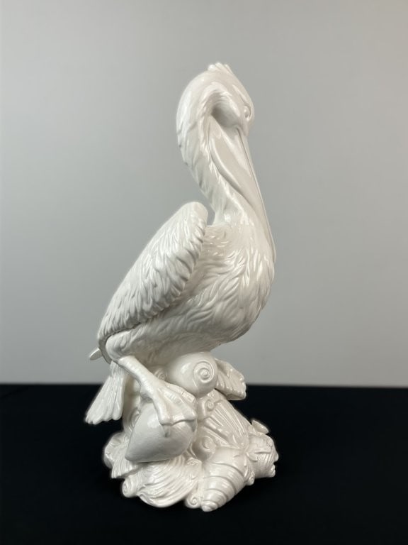 Fitz and Floyd Cape Coral Porcelain Pelican Figurine - 4