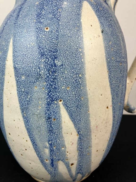 Mid-Century Modern Studio Pottery Drip-Glaze Pitcher - 2