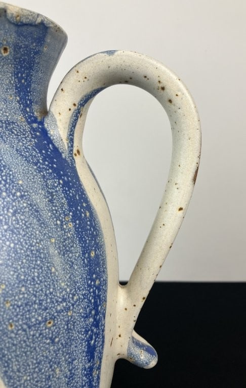 Mid-Century Modern Studio Pottery Drip-Glaze Pitcher - 3
