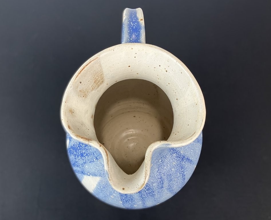 Mid-Century Modern Studio Pottery Drip-Glaze Pitcher - 7