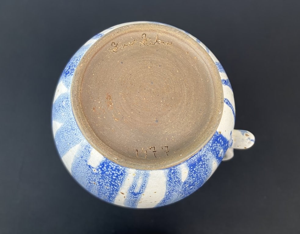 Mid-Century Modern Studio Pottery Drip-Glaze Pitcher - 8